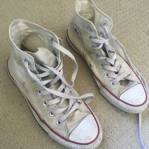 White converse high tops